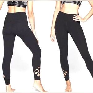 Active Life Womens Active Legging Elastic Criss Cross Detail Yoga Pant Sage M